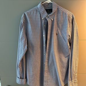 Men’s L polo Ralph Lauren Plaid Shirt! Mint Condition!!